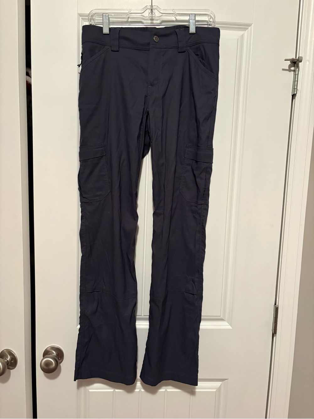 Duluth Trading Women’s Stretch Cargo Pants 4 x 33 Slate Blue